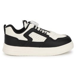 TRUFFLE COLLECTION Colour Blocked With Rotating Button Closure Sneakers - Black image 5