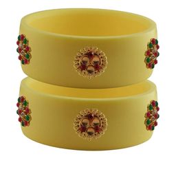 Vidhya Kangan Multi-Coloured Brass Bangles-image-61