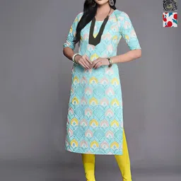 Anouk Rustic Selection Of 3 Ethnic Motifs Printed Round Neck Straight Kurtas-image-95