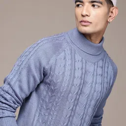 The Roadster Lifestyle Co. Men Cable Knit Acrylic Pullover-picture-11
