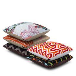 SEJ by Nisha Gupta Set of 5 Printed 16'' x 16'' Square Cushion Covers image 5