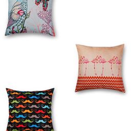 SEJ by Nisha Gupta Set of 5 Printed 16'' x 16'' Square Cushion Covers image 4