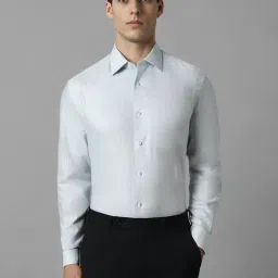 Louis Philippe Blue Cotton Regular Fit Checks Shirt-picture-2