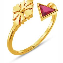 Joyalukkas 22k Scalene Yellow Gold Ring for Women-image-1