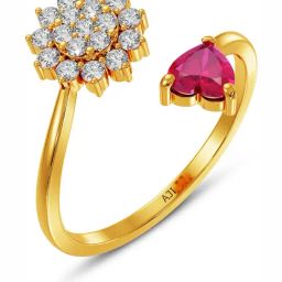 Joyalukkas 22k Bud Yellow Gold Ring for Women-image-7