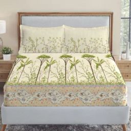 MyMytrident Classic Folk Lores King Bedsheet with 2 Pillow Covers, 210 TC - Bonbibi's Forest-image-88