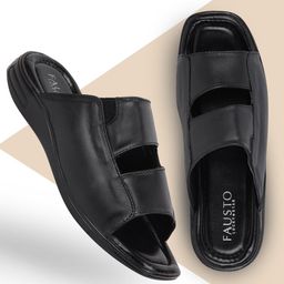 FAUSTO Men Leather Comfort Sandals-image-31