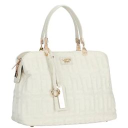 Lavie Luxe Off White LX Juli25 Md 3c Satchel Handbag-image-13