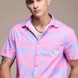 WROGN Comfort Fit Opaque Dyed Effect Pure Cotton Casual Shirt-picture-40