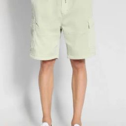 American Eagle Green Cotton Regular Fit Cargo Shorts-picture-41