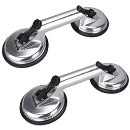 Flamingo Glass Carrying Handle/Lifter Puller 2 Cups 10 cm Aluminium, Rubber Silver (Pack of 2 Pcs)-image-14