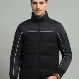Luxuria Mens Solid Black Detachable Hood Full Sleeve Jacket-image-13