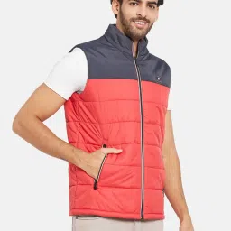 METTLE Brick Regular Fit Colour Block Quilted Jacket image 4