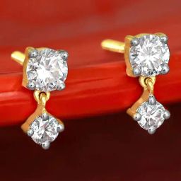 GIVA Lab Grown Diamond 18k (750) Gold Earrings for Women-picture-17