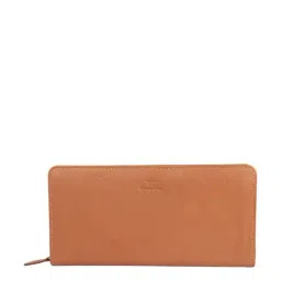 Aditi Wasan Tan Solid Zip Around Wallet for Women-48