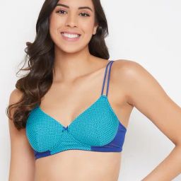Clovia Blue Non Wired Padded T-Shirt Bra-image-64
