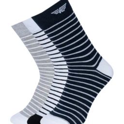 Red Tape Multicolor Striped Above Ankle Socks - Set of 3-picture-12