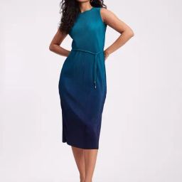 Fablestreet Green Pleated Shift Dress-image-61