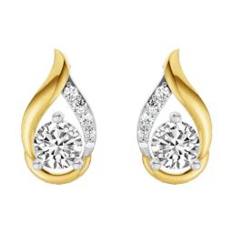 Sparkles Lab Grown Diamond 14k (585) Yellow Gold Earrings for Women-image-88