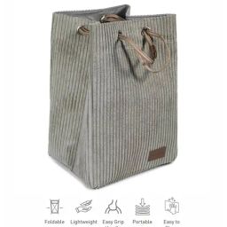 Obsessions Taupe Medium Foldable Laundry & Multi Storage Basket image 4