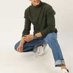 Mast & Harbour Men Self Design Pullover-image-58