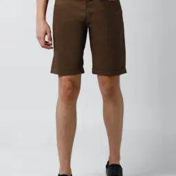 Peter England Brown  Regular Fit Checks Shorts-picture-38