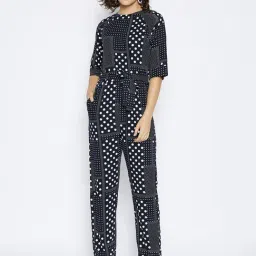 Crimsoune Club Navy & White Printed Jumpsuit-picture-31