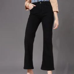 DOLCE CRUDO Black Bootcut Jeans-image-44