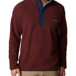 Columbia Men Purple Helvetia Half Snap Fleece Sweatshirt-image-40