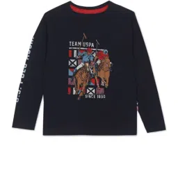 U.S. Polo Assn. Kids Navy Printed T-Shirt-image-71