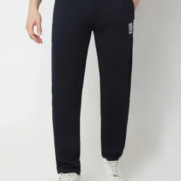 Underjeans By Spykar Navy Blue Polyester Printed Trackpants-image-84