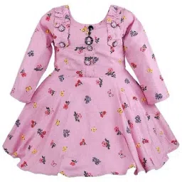 Wish Karo Kids Baby Pink Floral Frock-image-41
