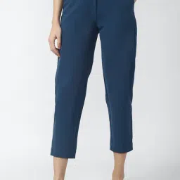 Van Heusen Blue Regular Fit Trousers-image-60