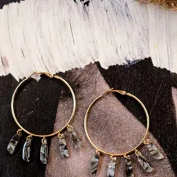 Fashka The Drama Grey Hoop Earrings-43