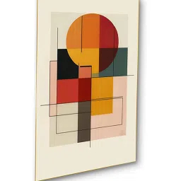 Nestroots Circle and Square Prints Multi Frame Block Print Canvas Wall Painting - Set of 4 image 4