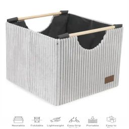 Obsessions Stone Small Foldable Laundry & Multi Storage Basket image 5
