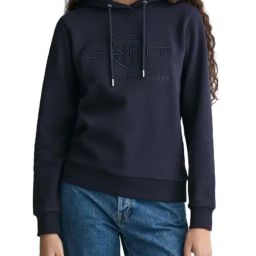 Gant Navy Printed Hoodie-image-65