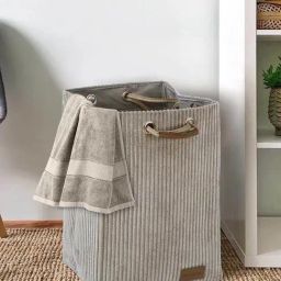 Obsessions Taupe Medium Foldable Laundry & Multi Storage Basket-45