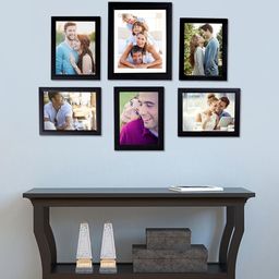 Art Street Black Solid Set Of 6 Wall Photo Frames-10