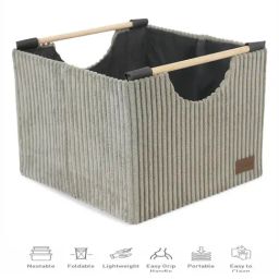 Obsessions Taupe Large Foldable Laundry & Multi Storage Basket image 3