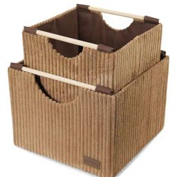 Obsessions 2-Piece Camel Foldable Laundry & Multi Storage Basket image 4