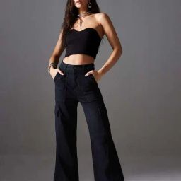 Miss Chase Black Cargo Jeans-image-99