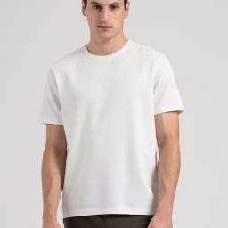 Red Tape White Regular Fit Self Pattern T-Shirt-image-52