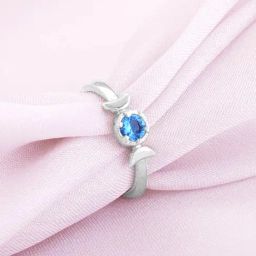 GIVA 925 Sterling Silver Blue Phases Ring Adjustable For Women-image-86