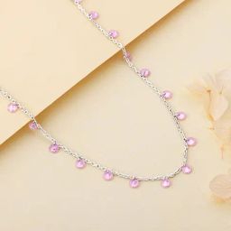 GIVA 925 Sterling Silver Baby Pink Fantasy Necklace For Women-image-39