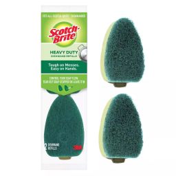 Scotch-Brite 2 Pcs/ Packet Soap Dispensing Dishwand Refill Scrub Sponge Nylon Green, (Pack of 4)-picture-26