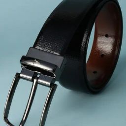 Van Heusen Black Leather Waist Belt for Men-image-15