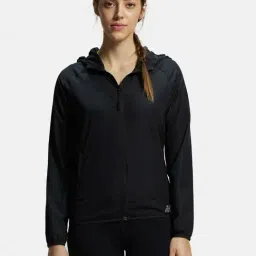 Jockey MW50 Women's Microfiber Relaxed Fit Raglan Styled Water Resistant Active Wear Hoodie Jacket-image-19