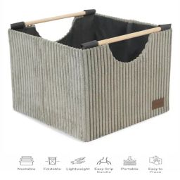 Obsessions 2-Piece Taupe Foldable Laundry & Multi Storage Basket image 4