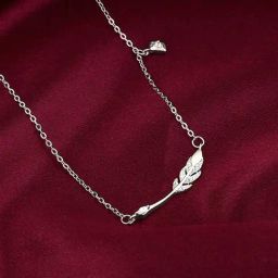 GIVA 925 Sterling Silver Quill & Letter Necklace For Women-image-49